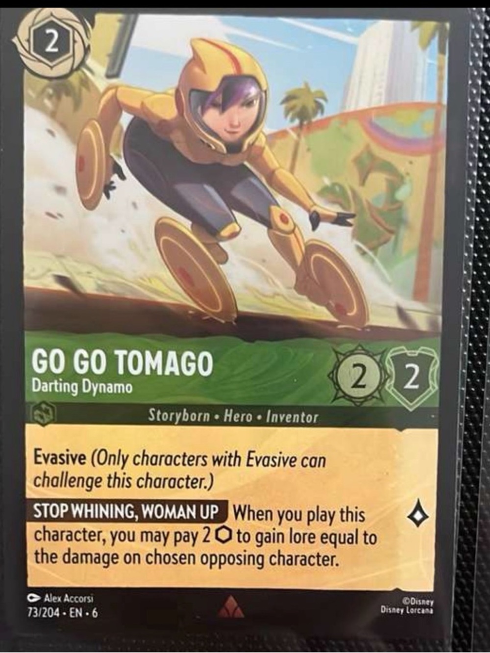 Go Go Tomago-Darting Dynamo Lorcana Trading Card 73/204